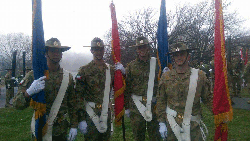 Members of the 12th/40th Battalion participating in the Centenary parade of the Australian Army's 2nd Division in Canberra