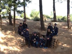 Simpson students in trench