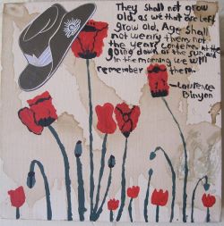 soldier hat poppies