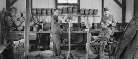 paper-mâché dummy heads