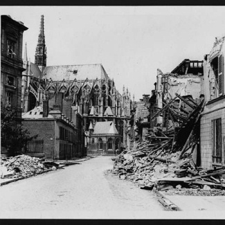 8 August 1918 Amiens scene near cathedral National Library Scotland